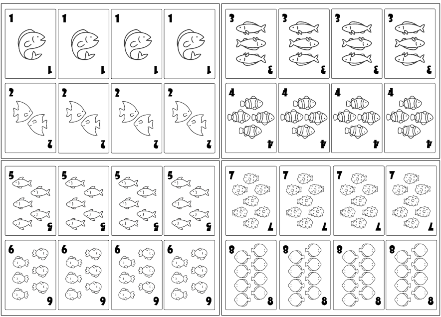 go fish cards template 1-8