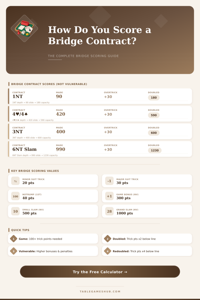 Bridge Scoring Calculator: Score Any Contract Instantly