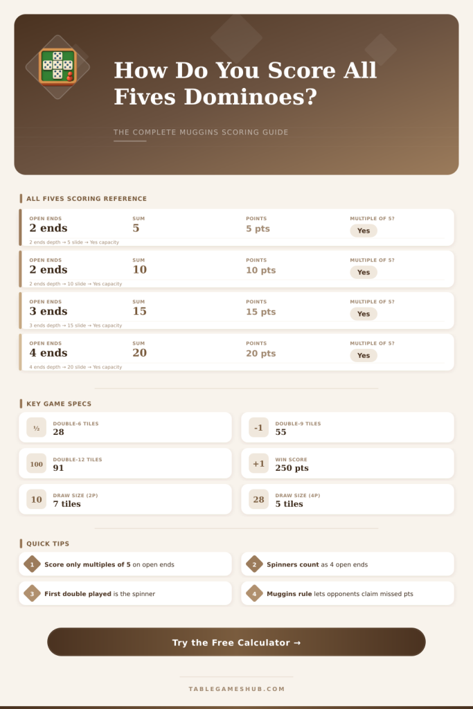 Dominoes All Fives Calculator – Score Every Hand Fast