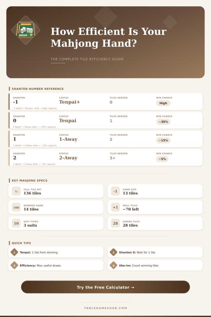 Mahjong Tile Efficiency Calculator – Optimize Your Hand