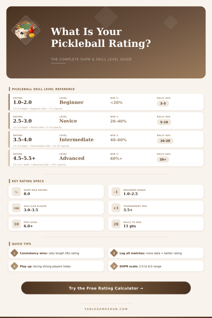 Pickleball Rating System Calculator – Find Your DUPR & UTPR Level