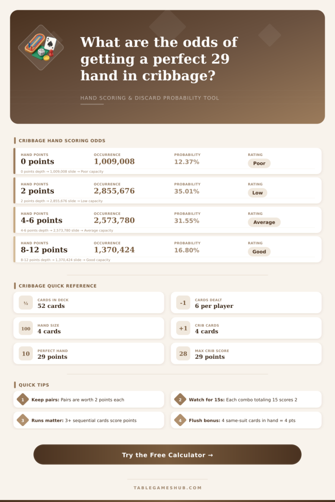Cribbage Odds Calculator: Hand & Crib Probabilities