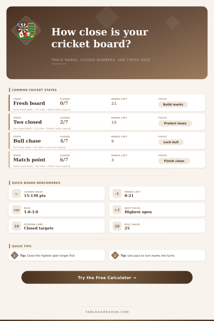 Darts Cricket Calculator