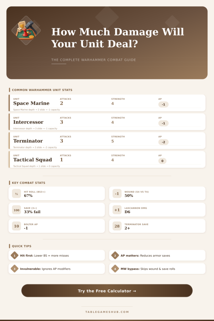 Warhammer Damage Calculator – Compute Wounds & Kills Fast