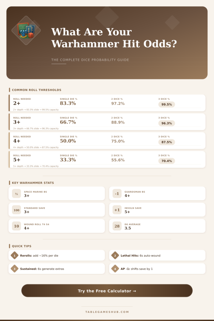 Warhammer Dice Calculator – Roll Probability & Hit Odds