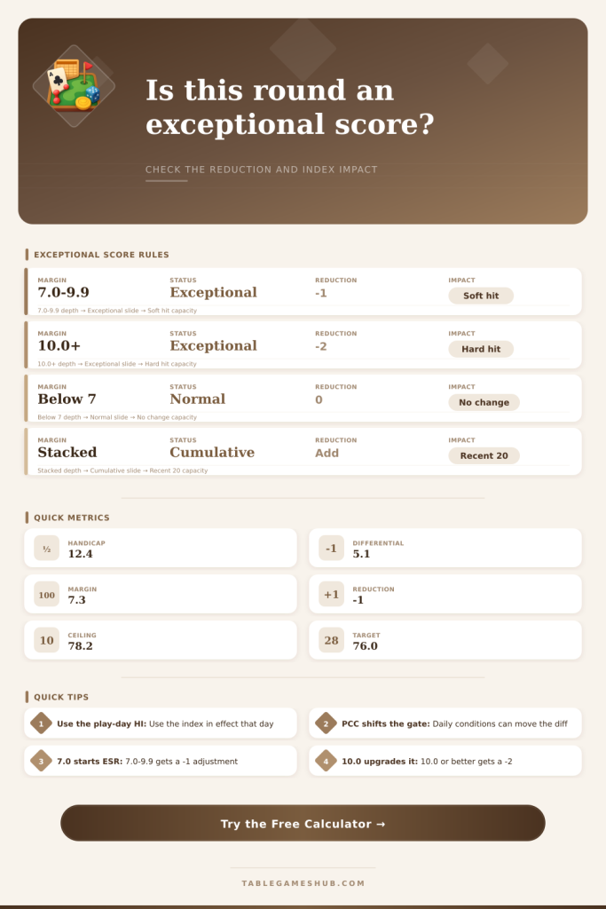 Golf Exceptional Score Calculator