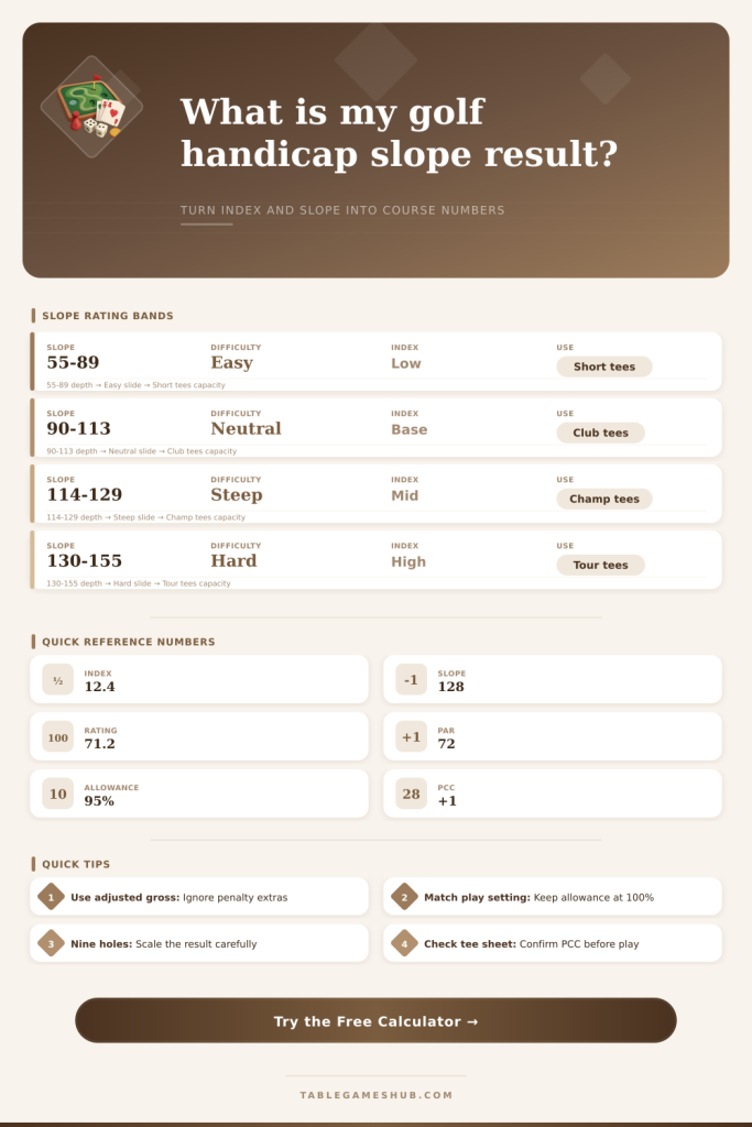 Golf Handicap Slope Calculator