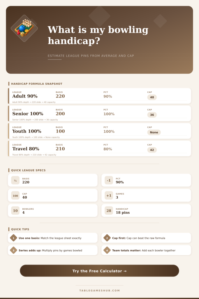 Ten Pin Bowling Handicap Calculator