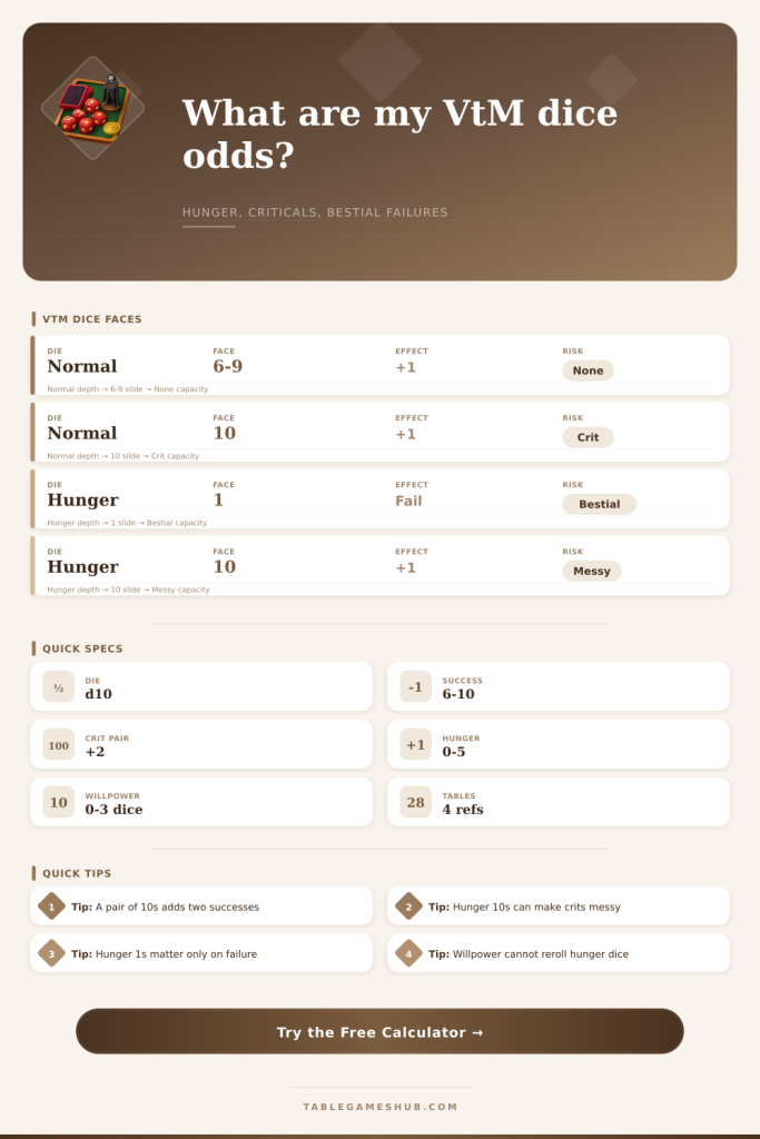 Vampire The Masquerade Dice Calculator