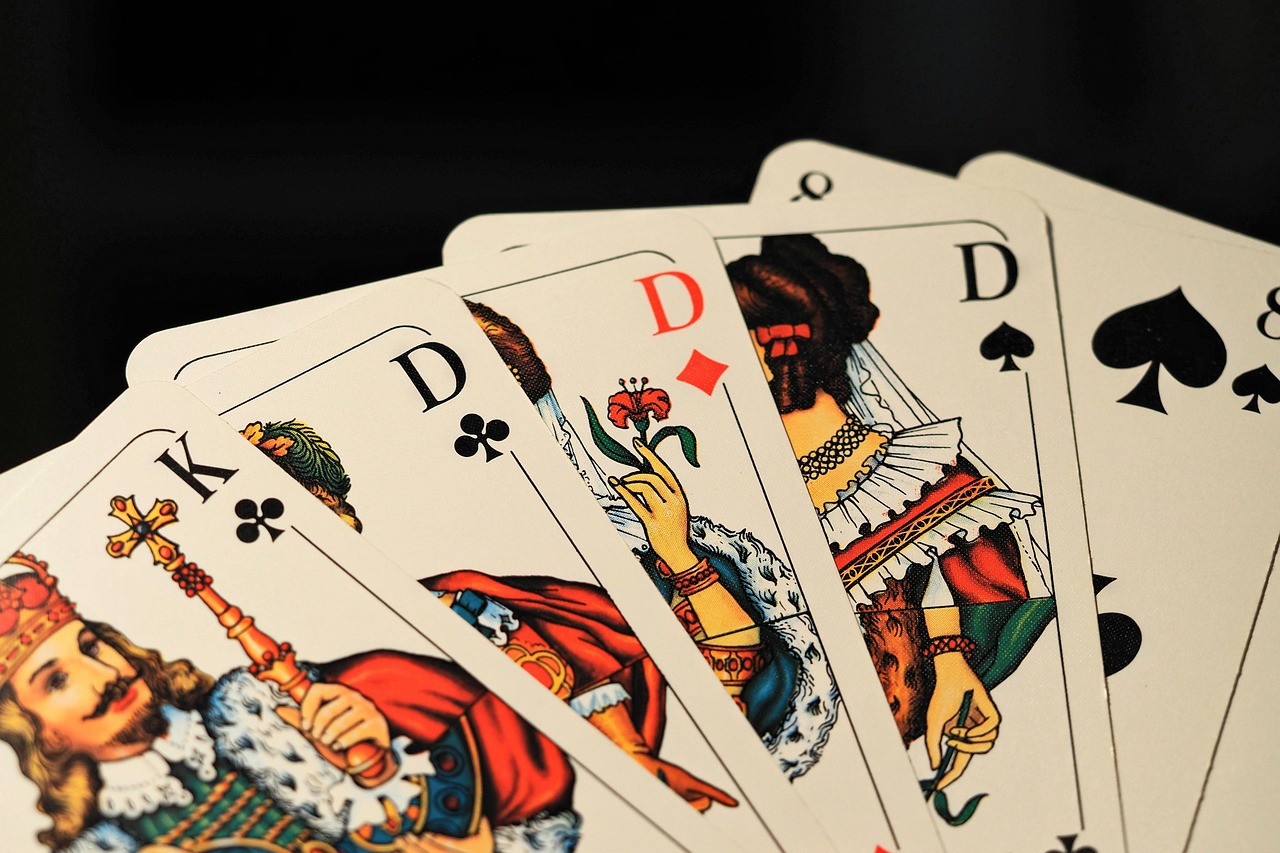 playing cards on table playing cards on table