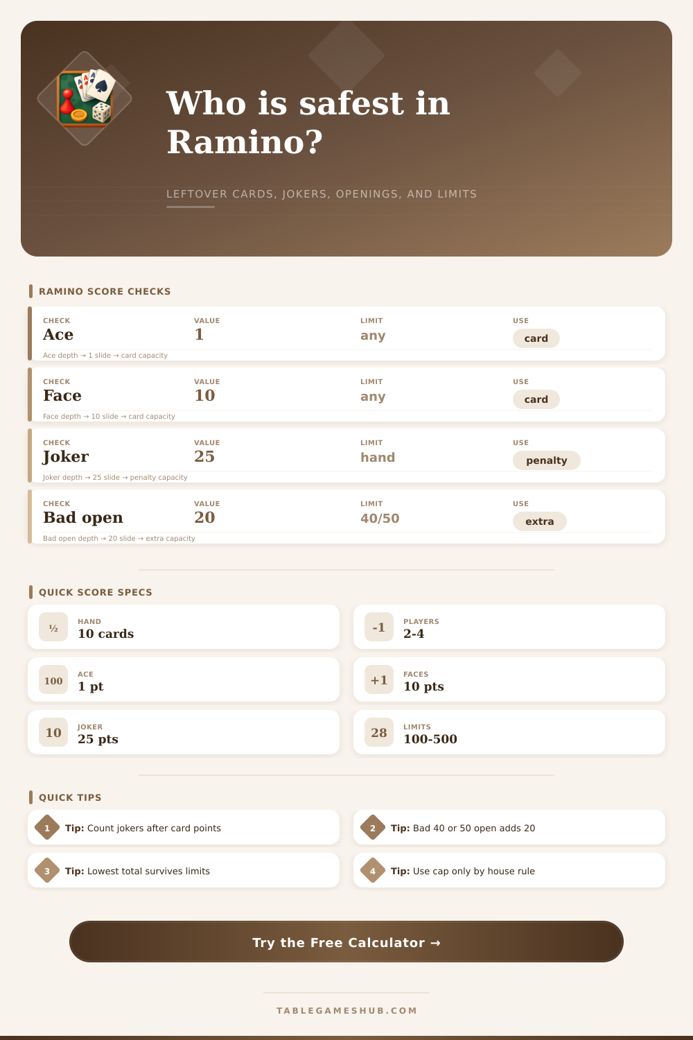 Ramino Score Calculator