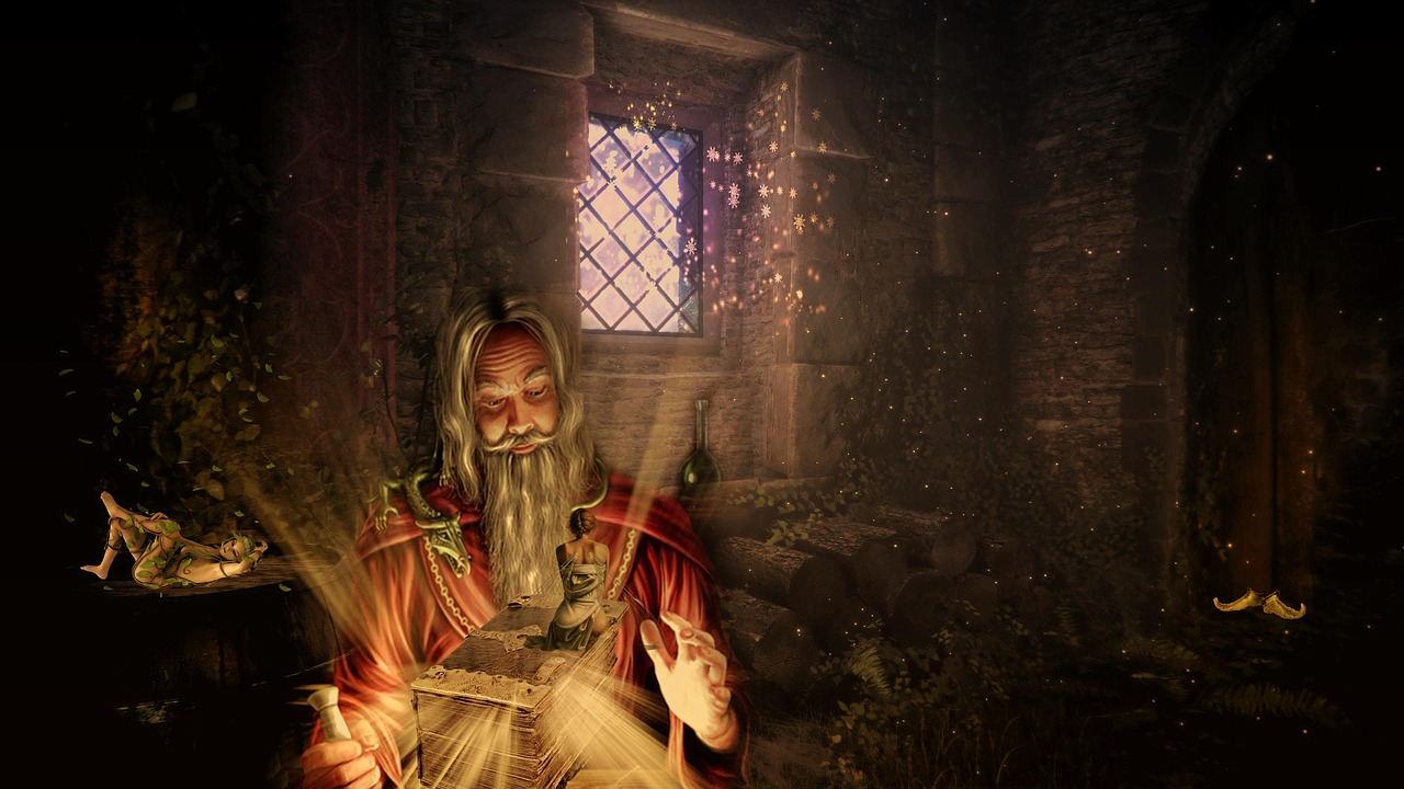 wizard casting spell wizard casting spell